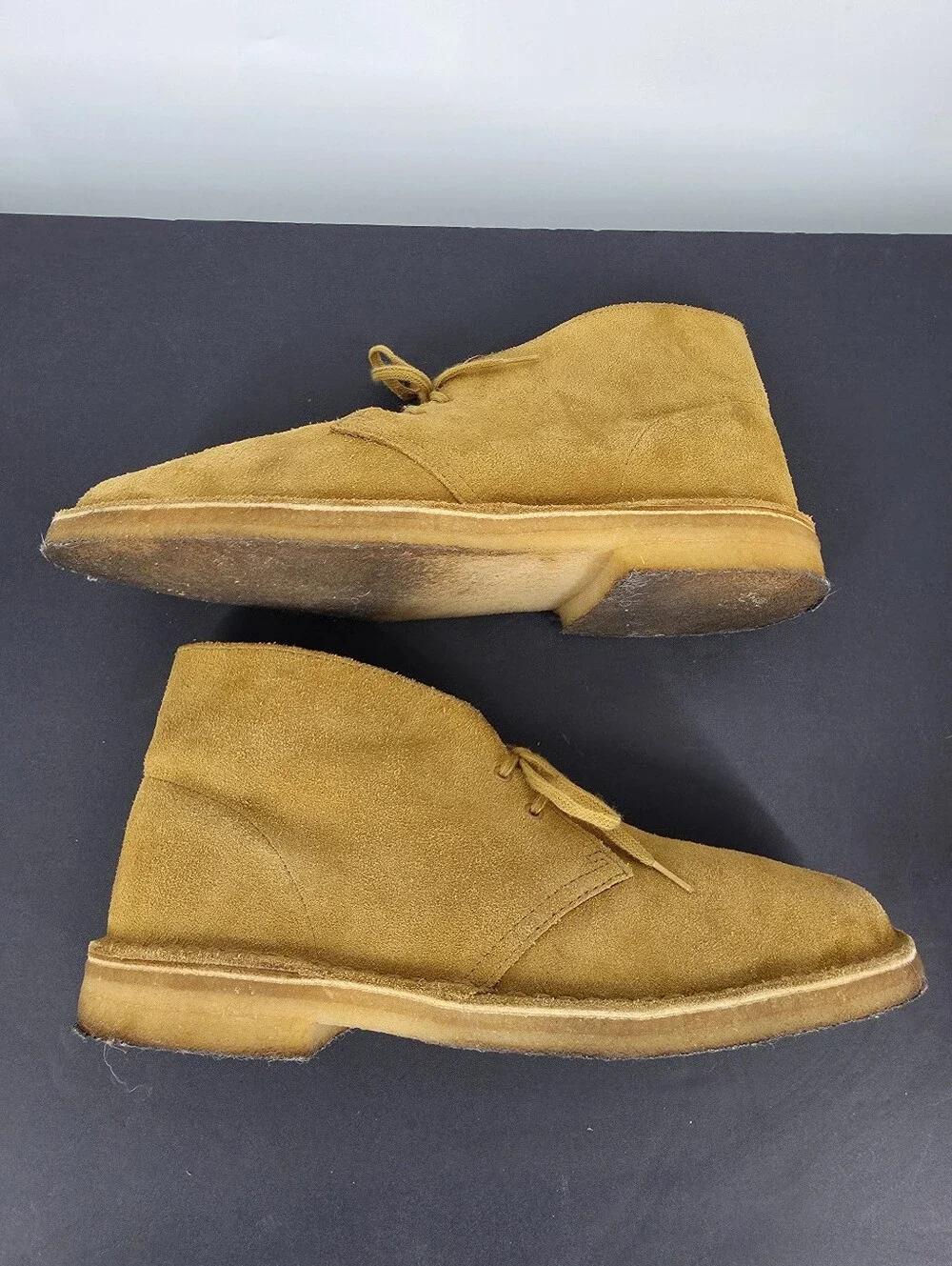 Clarks Originals Desert Boots Mens 11.5 Tan Suede Charles F Stead Chukka